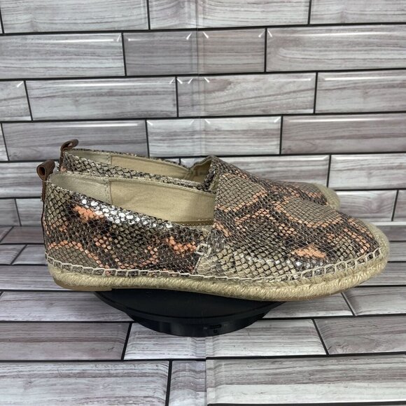 Sam‎ Edelman Women's Leather Snake Print Slip-On Espadrille Shoe Size 7-NEW - Picture 1 of 8
